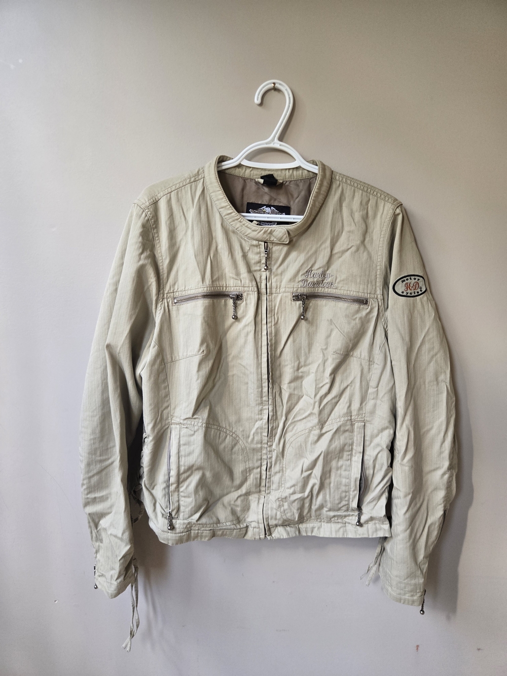 Harley-Davidson Men’s XL Beige Textile Jacket – 2009